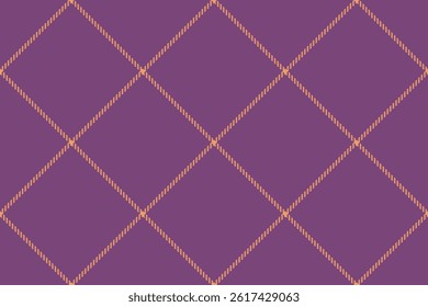 Elegant geometric pattern in purple and gold. The diagonal plaid design conveys sophistication, perfect for textiles, backdrops, or creating stylish digital assets.