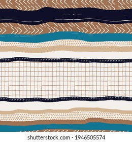 Elegant geometric pattern in small hand draw stripes. Liberty style. Checkered seamless background for fashion prints. Vintage print. Seamless vector texture. Spring style.