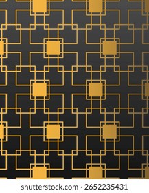 Elegantes padrões geométricos Quadrados dourados intertravamento moderno art déco inspirado fundos Design luxuoso