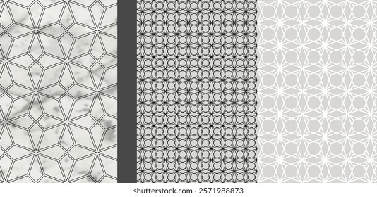 Elegant Geometric Patterns on a Light Background