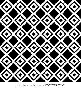 Elegant Geometric Seamless Pattern in black and White. This decorative Design is perfect for backgrounds, wallpapers, textile prints, web elements, and packaging. It is available as an EPS file.