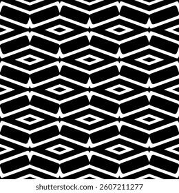 Elegant Geometric Seamless Pattern in black and White. This decorative Design is perfect for backgrounds, wallpapers, textile prints, web elements, and packaging. It is available as an EPS file.