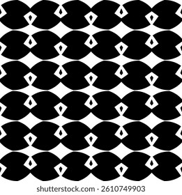 Elegant Geometric Seamless Pattern in black and White. This decorative Design is perfect for backgrounds, wallpapers, textile prints, web elements, and packaging. It is available as an EPS file.