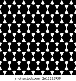Elegant Geometric Seamless Pattern in black and White. This decorative Design is perfect for backgrounds, wallpapers, textile prints, web elements, and packaging. It is available as an EPS file.