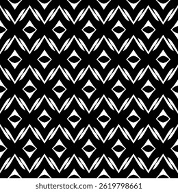 Elegant Geometric Seamless Pattern in black and White. This decorative Design is perfect for backgrounds, wallpapers, textile prints, web elements, and packaging. It is available as an EPS file.