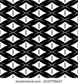 Elegant Geometric Seamless Pattern in black and White. This decorative Design is perfect for backgrounds, wallpapers, textile prints, web elements, and packaging. It is available as an EPS file.
