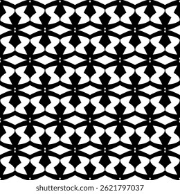 Elegant Geometric Seamless Pattern in black and White. This decorative Design is perfect for backgrounds, wallpapers, textile prints, web elements, and packaging. It is available as an EPS file.