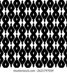 Elegant Geometric Seamless Pattern in black and White. This decorative Design is perfect for backgrounds, wallpapers, textile prints, web elements, and packaging. It is available as an EPS file.
