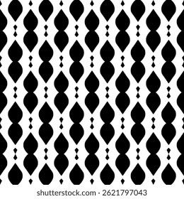 Elegant Geometric Seamless Pattern in black and White. This decorative Design is perfect for backgrounds, wallpapers, textile prints, web elements, and packaging. It is available as an EPS file.