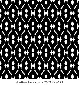 Elegant Geometric Seamless Pattern in black and White. This decorative Design is perfect for backgrounds, wallpapers, textile prints, web elements, and packaging. It is available as an EPS file.