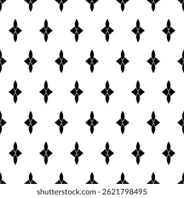 Elegant Geometric Seamless Pattern in black and White. This decorative Design is perfect for backgrounds, wallpapers, textile prints, web elements, and packaging. It is available as an EPS file.