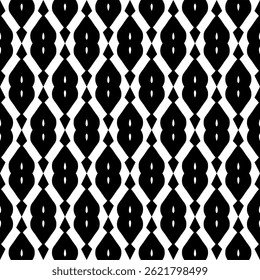 Elegant Geometric Seamless Pattern in black and White. This decorative Design is perfect for backgrounds, wallpapers, textile prints, web elements, and packaging. It is available as an EPS file.