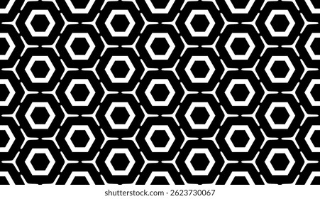 Elegant Geometric Seamless Pattern in black and White. This decorative Design is perfect for backgrounds, wallpapers, textile prints, web elements, and packaging. It is available as an EPS file.