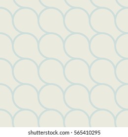 Elegant geometric seamless pattern with circular forms and loops. Fashionable abstract vector background illustration. Design for print, fabrics, textile, wrapping paper, wall paper, invitation cards.