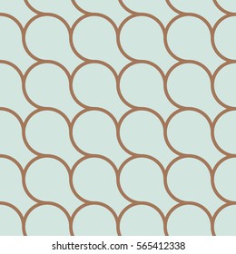 Elegant geometric seamless pattern with circular forms and loops. Fashionable abstract vector background illustration. Design for print, fabrics, textile, wrapping paper, wall paper, invitation cards.
