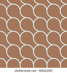 Elegant geometric seamless pattern with circular forms and loops. Fashionable abstract vector background illustration. Design for print, fabrics, textile, wrapping paper, wall paper, invitation cards.