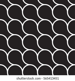 Elegant geometric seamless pattern with circular forms and loops. Fashionable abstract vector background illustration. Design for print, fabrics, textile, wrapping paper, wall paper, invitation cards.