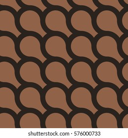 Elegant geometric seamless pattern with circular forms and loops. Fashionable abstract vector background illustration. Design for print, fabrics, textile, wrapping paper, wall paper, invitation cards.