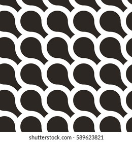 Elegant geometric seamless pattern with circular forms and loops. Fashionable abstract vector background illustration. Design for print, fabrics, textile, wrapping paper, wall paper, invitation cards.