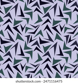Elegant geometric seamless pattern in cool colors. Vector illustration for print, fabric, cover, packaging, interior decor, blog decoration and other your projects.