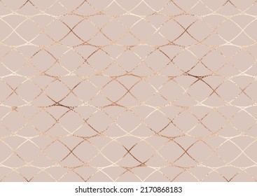 Elegant geometric seamless pattern with gold stripe tiles.