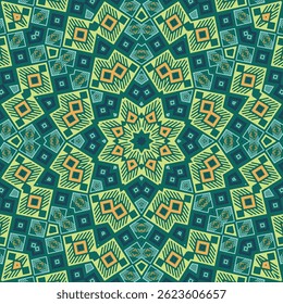 Elegant geometric seamless pattern graphic composition. Tetro plaid motif. Mix geometry ornament. Tunisian ethnic composition. Boho template.