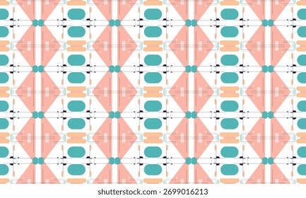Elegantes geometrisches nahtloses Muster mit gemischten abstrakten Formen