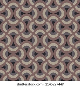 Elegant geometric seamless pattern. Overlapping art forms, stripes, polygons, segments are grouped and arranged in a certain order. Vector. 