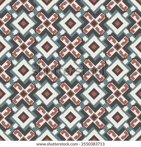 Elegant geometric seamless pattern. Overlapping art forms, stripes, polygons, segments are grouped and arranged in a certain order. Vector. 