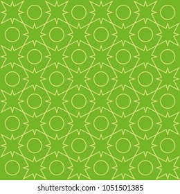 Elegant geometric seamless pattern. Star and circles.