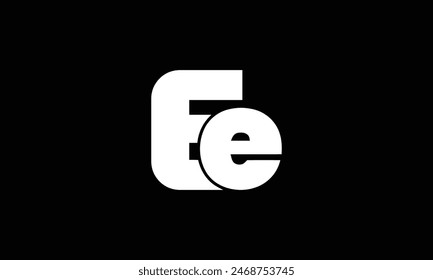 Elegant and Geometrical Alphabet EE Vector logo