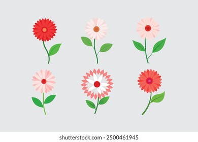 La "Obra de arte de Vector de flores de Gerbera elegante" es un archivo de Diseño gráfico digital de alta calidad con una ilustración detallada y bellamente elaborada de una flor de Gerbera.