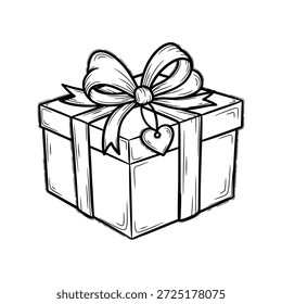 Elegant gift box with bow Vector