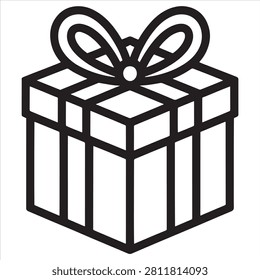 Elegant gift box with decorative bow ribbon on top