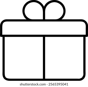 Elegant gift box icon for stylish holiday themes