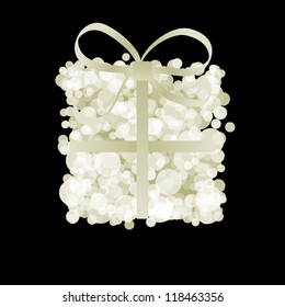 Elegant gift box with ribbon. + EPS8 vector file