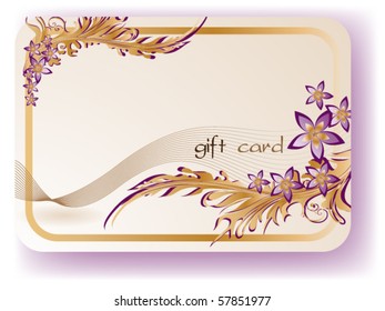 elegant gift card, eps10 format