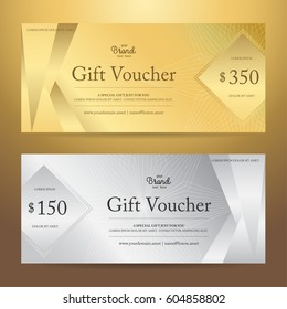 Elegant Gift Voucher Or Gift Card Or Coupon Template For Discount Or Complimentary