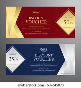 Elegant Gift Voucher Or Gift Card Or Coupon Template For Discount Or Complimentary