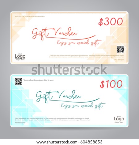 Elegant Gift Voucher Gift Card Coupon Stock Vector Royalty Free