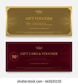 Elegant Gift Voucher Gift Card On Stock Vector (Royalty Free) 662625133