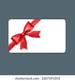 Elegant Gift Voucher with Red Bow and Ribbon