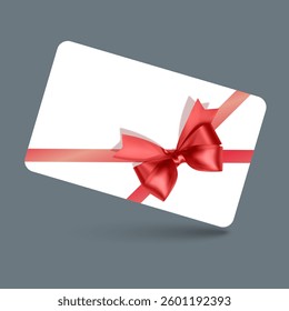 Elegant Gift Voucher with Red Ribbon Bow