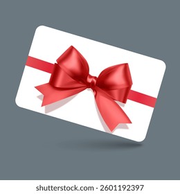 Elegant Gift Voucher with Red Ribbon Bow