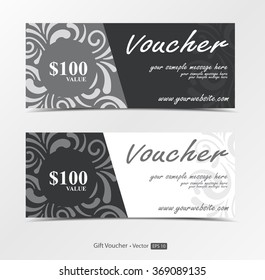 Elegant gift Voucher template - vector