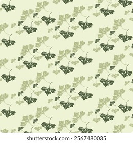 Elegant Ginkgo Vector Leaf Pattern