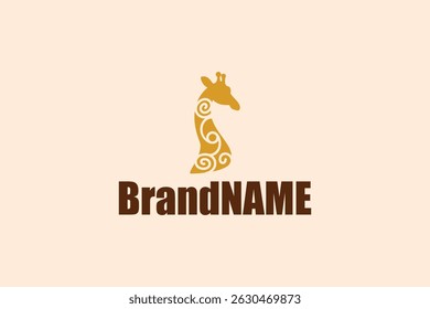 Elegant Giraffe Logo. Perfect for wildlife brand, zoo, kids product, or creative business identity.