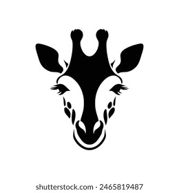 Elegant Giraffe Silhouette Logo - Graceful Long-Neck Design