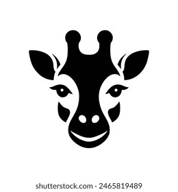 Elegant Giraffe Silhouette Logo - Graceful Long-Neck Design