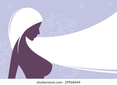 Elegant girl, vector